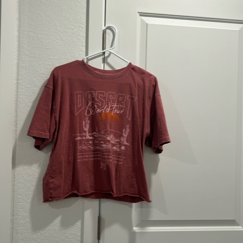 Red lose fitting graphic tee
